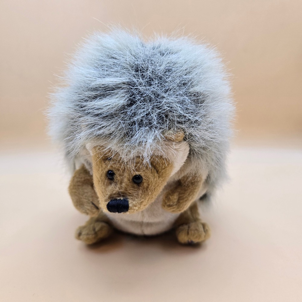 Ganz‎ Webkinz Hedgehog HM130 Plush Stuffed Animal Grey Tan W Logo